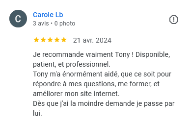 avis positif développeur web wordpress